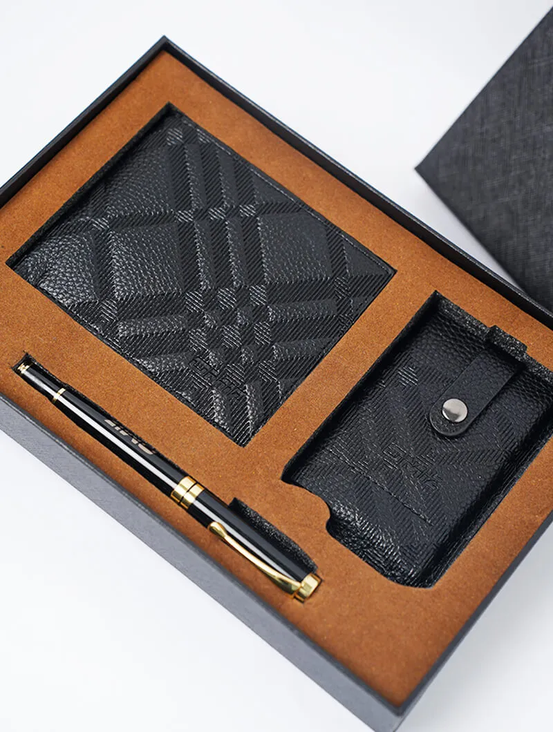 Coffret Cadeau Portefeuille et Stylo+ Portecarte